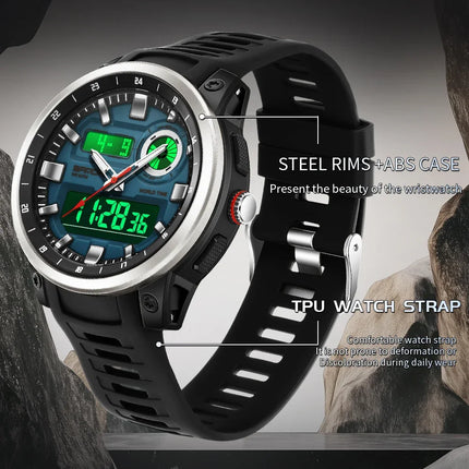 SANDA Fashion Brand Sport Electronics Watches for Men Outdoors Analog Digital Man Watch Luminous Waterproof Backlight Wristwatch