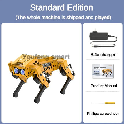 ESP32 Quadruped Visual Bionic Metal Robot Dog For Arduino Robot Kit for Python AI Project for Graphical Programmable Robot Dog