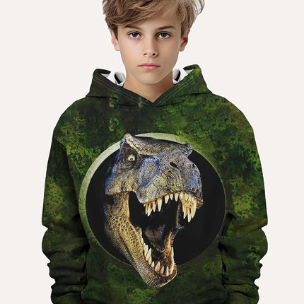 Hoodies Animal Dinosaur Pattern 3D Print Sweatshirts Boys Girls Harajuku Hooded Sweatshirt kids Fashion Coat Children Tracksuits