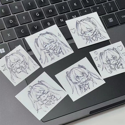 Hatsune Miku Anime Peripheral Metal Stickers Personalized Waterproof Stickers Cell Phone Headphones Laptop Decorative Gift