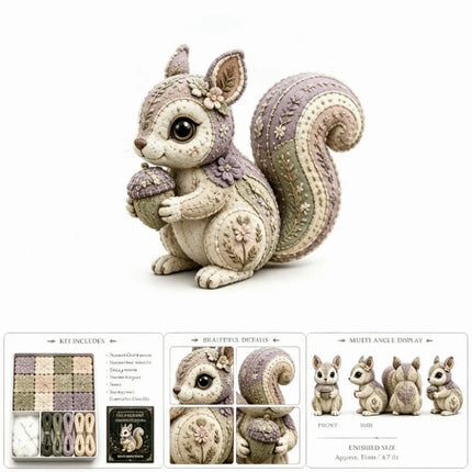 Floral Fabrics Animal Patchwork Set Creative Design Hanging Kit Handmade Decor Kit Material Pack Home Decoration