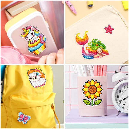 Children's Diamond Painting Sticker Set - DIY Sticker Art Gift - Cartoon Animal Diamond Painting Art Children's Toys