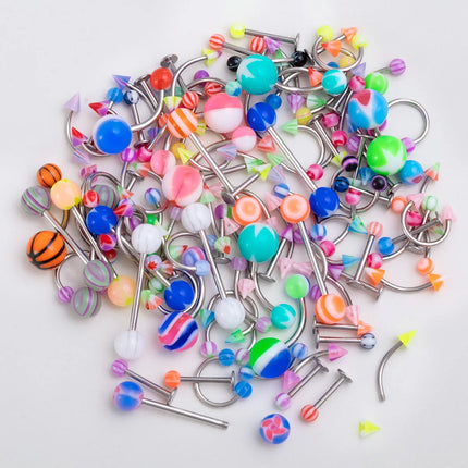 Body Piercing Tool Kit Easy to Use Body Piercing Gun Lip Nose Tongue Cartilage Eyebrow Navel Piercing Jewelry for Women Men