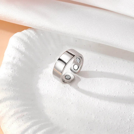 New Fashionable Dual Magnetic Therapy Adjustable Ring, Men's and Women's Health Daily Accessories Jewelry