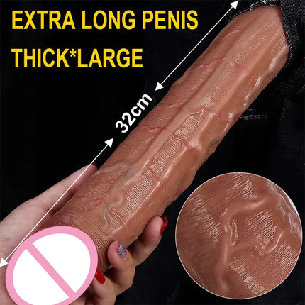 Huge Thick Realistic Dildo Big Penis Double Penetration Anal Plug Vagina Masturbator Fake Dick Adult Sex Toy for Women Sexuales