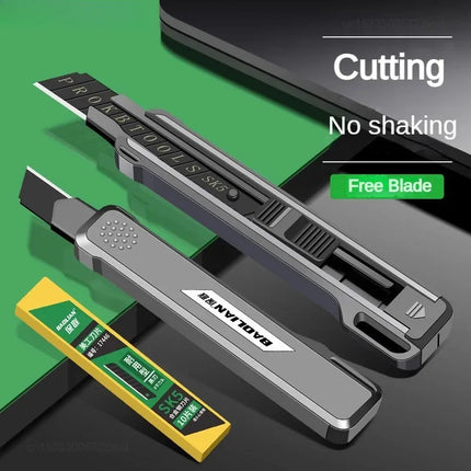 Baolian Utility Paper Cutters Knife Portable Pocket Box Cutter Retractable Paper 80MM Metal Blade DIY Sharp Knife Tools