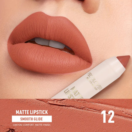 1pcs Matte Long-lasting Lipliner, Crayon Nib Design Lip Line Lip Balm Dual Use, High Color Rendering, Matte Texture Non-stick
