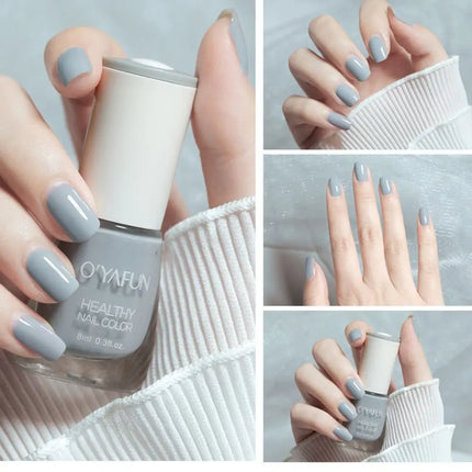 Glossy 8ml Nail Polish No-bake False Nail Nail Art Manicure Quick Dry Tearable Nail Art Oily Mood Nail Polish Woman