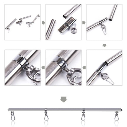 Female BDSM Handcuff Restraint Open Leg Bar Spreader Sex Toy SM Slave Adult Sex Game Harness Neck Collar Hand Ankle Cuffs Kits