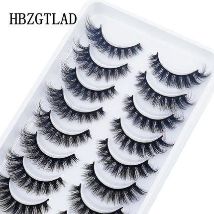 10 Pairs Mink Fake Eyelashes Faux 3D Natural Long False Eyelashes 3d Mink Lashes Soft Fluffy Lashes Extension Makeup Kit Cilios