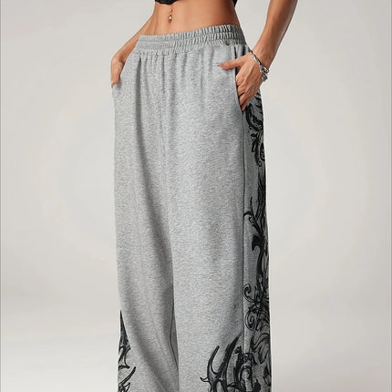 2026 Summer Fashion New Gothic Dark Punk Style 3D Printed Loose Outdoor Pants Street Harajuku Leisure Sports Loose Pants