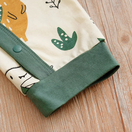 Newborn Clothes Cute Cartoon Dinosaur Cotton Comfortable And Soft 0-18 Boys And Girls Spring And AutumnLong SleevedBaby Jumpsuit