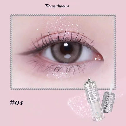 Flower Knows Swan Ballet Series Liquid Eye Shadow Pearlescent Fine Shiner Fine Sparkling Sequins 4g Eye Makeup