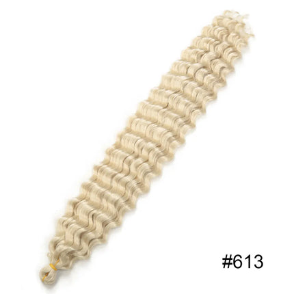 3PCS Soft Deep Twist Crochet Hair Afro Curls Ombre Braiding Hair Extension Synthetic African Water Wave Braided Hair For Braids