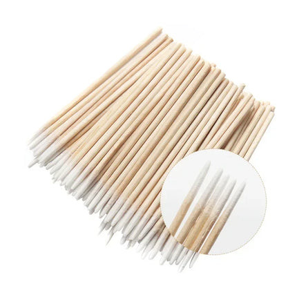 Cleaning Stick Nail Sprout Wooden Cotton Head Manicure Details Correction Nail Polish Makeup Remover Art Tool