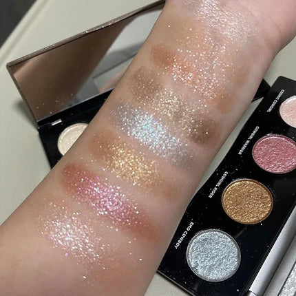 Moondust 4-Color Glitter Eyeshadow Palette, Long-Lasting Shiny Pigments for Party & Daily Shimmery Sparkle Eye Shadow Set