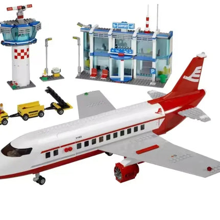 City Series new airport station terminal building blocks Set up construction aircraft toys children's Christmas gifts 703PCS