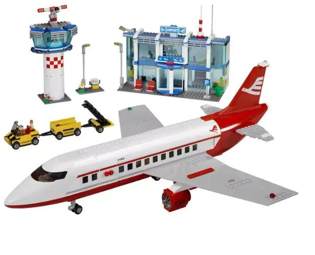 City Series new airport station terminal building blocks Set up construction aircraft toys children's Christmas gifts 703PCS