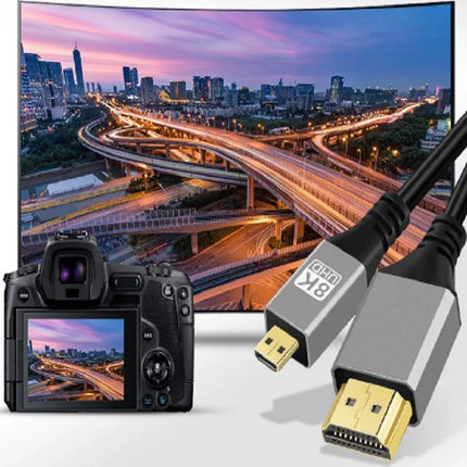Micro HDMI 8K Cable Micro To HDTV HDMI-compatible Cable Cord  For GoPro Raspberry Pi 4 Retroid Sony Camera pc TV Video Cable