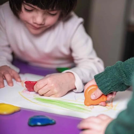 Baby Wax Crayons 6 Bear-Shaped Non-Toxic Crayons for Toddlers, Washable, Chunky First Art Tools, Daycare and Preschool Supplies