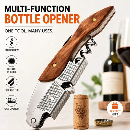 Multi Functional Bottle Opener Compact Stylish Structure Comfortable Grip Barware Accessory for Kitchen Home Bar Party Supplies