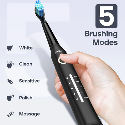 Seago Electric Toothbrush Tooth brush USB Rechargeable Adult Ultrasonic Teeth Cleaning 10 Replacement Toothbrush Heads
