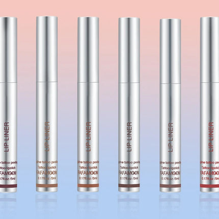 6 Color Waterproof Lip Liner Peel Off Tattoo Lip Gloss Lasting Matte Lip Tint Black Brown Contour Tear-off Makeup Stain Cosmetic