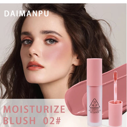Pink Liquid Powder Blusher Creates Healthy Ruddy Complexion  Waterproof Moisturizing  Hard To Take Off Makeup Facial Cosmetics