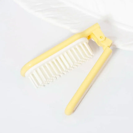 Portable travel folding comb, anti-static mini pocket hair comb, plastic folding comb, Special for real hair wigs