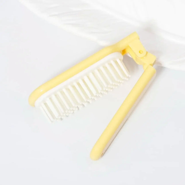 Portable travel folding comb, anti-static mini pocket hair comb, plastic folding comb, Special for real hair wigs