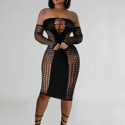 Sleepwear sexy lingerie Babydoll Mesh Intimate Catsuit wedding night nightgown adult bodysuit tube top dress Sexy long dress