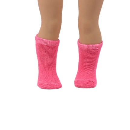 Pop Solid Color Striped Stocking For 18Inch American Doll&43Cm Reborn Baby Doll Clothes Accessories,Our Generation Girl's Toys