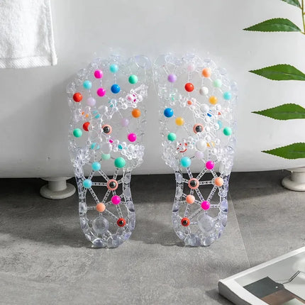 Massage Slippers for Women, Foot Bottom Granules Health Therapy, Anti-Slip Bathing Quick-Drying Indoor Home Bathroom Shoes