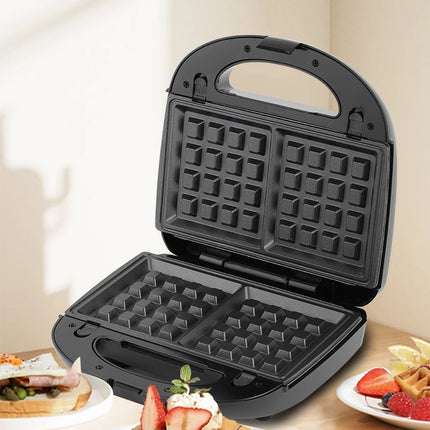 Electric Waffle Maker 7 In 1 Grill Sandwich Cake Donut Walnut Panini Plate Cooking Kitchen Appliances Toaster Breakfast Machine