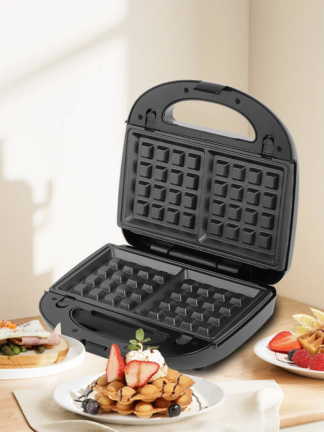 Electric Waffle Maker 7 In 1 Grill Sandwich Cake Donut Walnut Panini Plate Cooking Kitchen Appliances Toaster Breakfast Machine