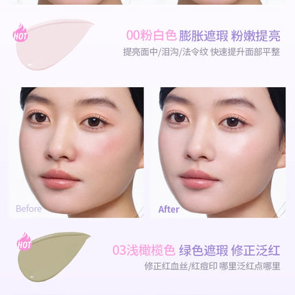 Girlscrush Liquid Concealer  Moisturizing Brightening Conceal Pore Watery Velvet Longlasting Cover Red Streaks Face