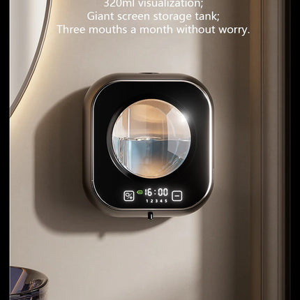 Wall Mounted Automatic Soap Dispenser with Large Capacity Non-contact Rechargeable Sensor Kitchen with LED Intelligence Cleaning