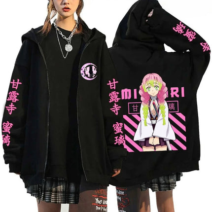 2026 Anime Style Printed Hooded Sweatshirt Cartoon Zipper Hooded Sweatshirt Men's Zipper Pullover Harajuku Sweatshirt