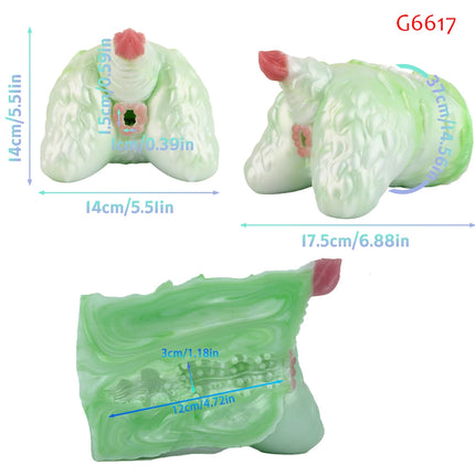 ELKKOST Soft Elastic Silicone Male Masturbator Fantasy Pocket Pussy for Men Textured Massage Channel Stroker 3D Lifelike Butt