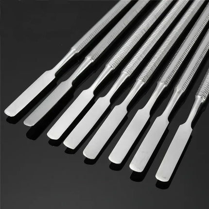 5/10Pcs Stainless Steel Mixing Spatula Tool Spatuler Rod Dental Nail Art Makeup Foundation Eyeshadow Mixing Stick Color Tools
