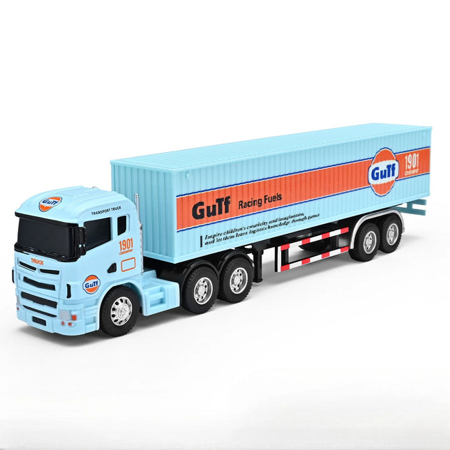 Alloy Car Model Container Transport Truck Engineering Trailer Toy Car Gift Display Collection