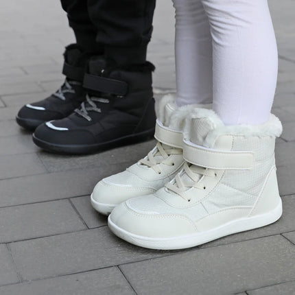 2024 Kids Wide Toe Barefoot Snow Boots | Boys/Girls Winter Minimalist Sneakers | Girls Boys Warm Boot Toddler Little Big Kids