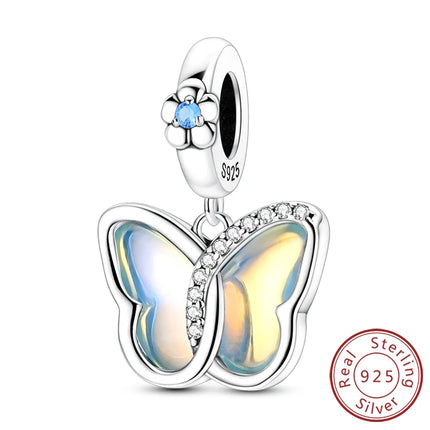 New Original 925 Sterling Silver Charms Bead Gold Chameleon Turtle Cat Charm Fit Bracelet Dangle Pendants DIY Women Jewelry Gift