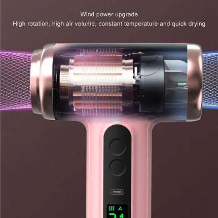 Hot and Cold Air Hair Dryer USB Rechargeable Ergonomic Grip Portable Hair Dryer 15000mAh Lightweight 200W for Dormitory