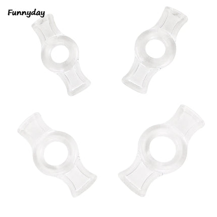 Male 4pcs 1 set Penis lock Cock Ring Bondage Penis Erection Ring For Men Adults TPE penil sleeve for enlargerment pump