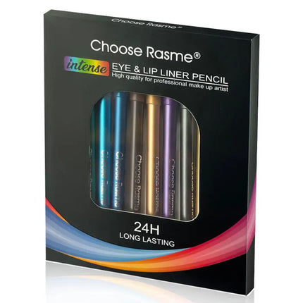 12 Colors Glitter Shimmer Eyeliner Pencil Set Long-Wearing Waterproof Smooth Application Blue Tone Pearlescent Eye Liner
