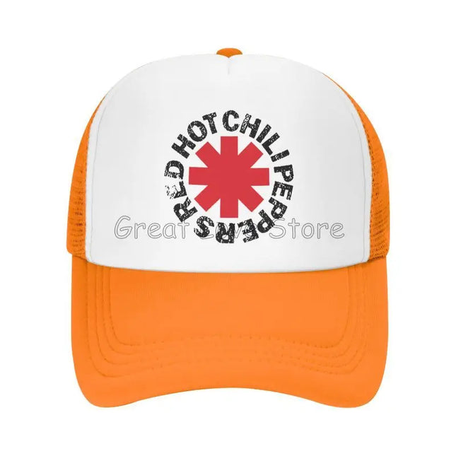 Red Hot Chili Print Baseball Cap Peppers Cool Funny Breathable Mesh Cap Outdoor Summer Sun Hats Unisex Adjustable Snapback Hat