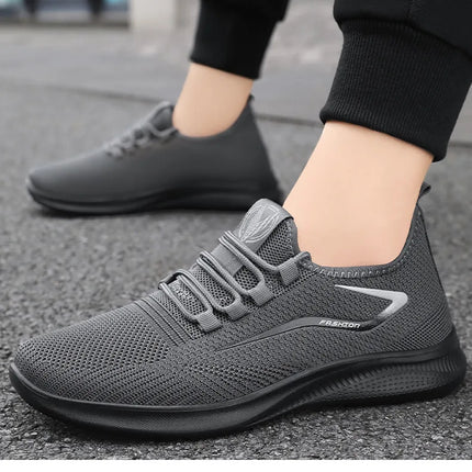 Men Casual Sport Shoes Breathable Lightweight Sneakers Outdoor Mesh Black Running Shoes Athletic Jogging Tenis Walking Shoes