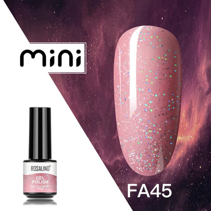ROSALIND Shiny Gel Nail Polish Soak Off Gel Varnishes Nail Art Semi Permanent UV Glitter Nail Gel Polish Base Top Coat Enamel