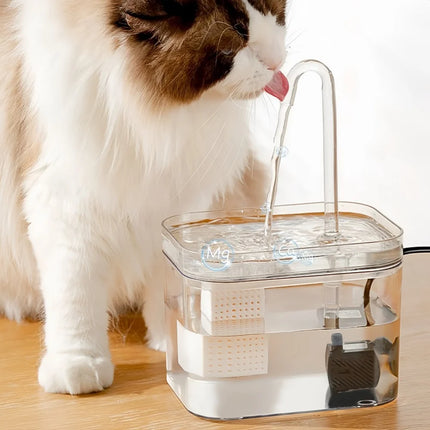 Transparent Cat Drinking Fountain, Automatic Circulating Live Water Basin, Dog Smart Water Fountain, Pet Supplies